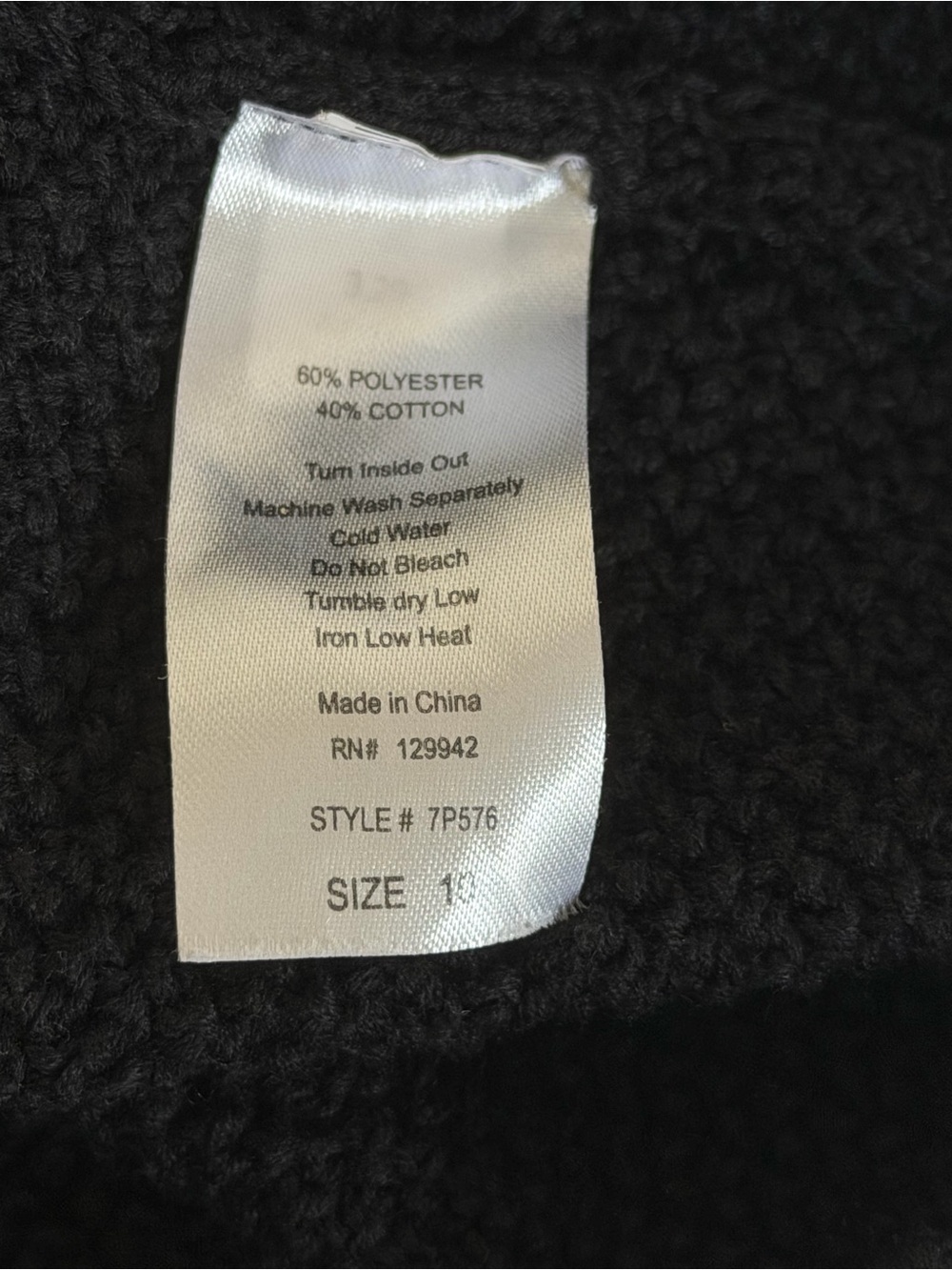 Paisley Lane Black Knit Crop Tank Top Size 10 (M) Vintage Y2K New W/Tag - Picture 4 of 6